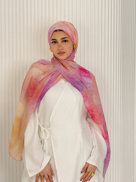 Rosy Bloom Scarf