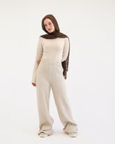 Wide-Leg Knit Pant