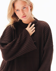 Wide-Leg Knit Pullover