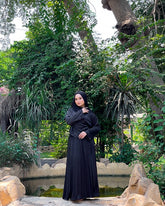 Wrap Plisse Blouse- Black