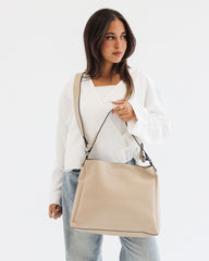 Leather Crossbody Tote Bag