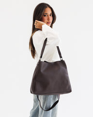 Leather Crossbody Tote Bag