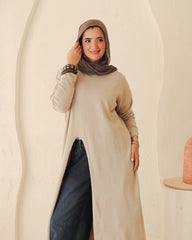 Slit Long Blouse