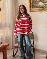 Classic Stripe Polo Pullover