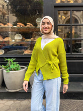 Knitted Wrap Blouse- Citrus