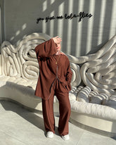 Mindy Zipper Shirt- Brown