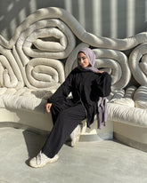 Mindy Zipper Shirt- Black