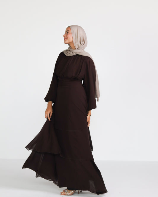 Ruffle Chiffon Dress
