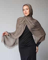 Her Thai Line Scarf- Dark Beige