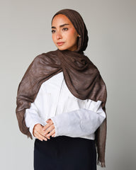 Her Thai Line Scarf- Brown