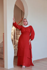 Ruffle Chiffon Dress