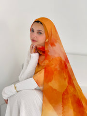 Orange Swirl Scarf