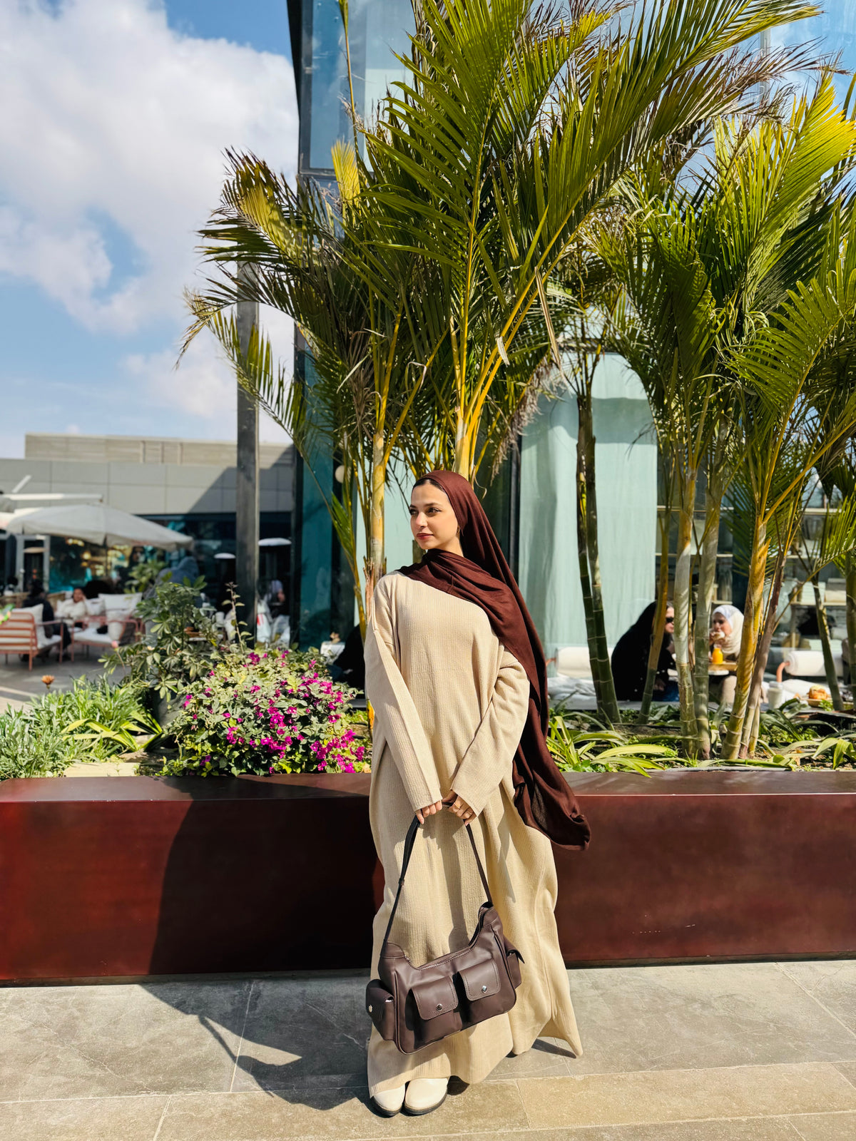 Wool Dress in Beige