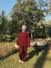 Go To Pants in Burgundy