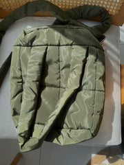 Cross/Shoulder Puffer Bag –  Dark Green