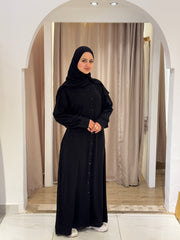 Black Buttoned Abaya