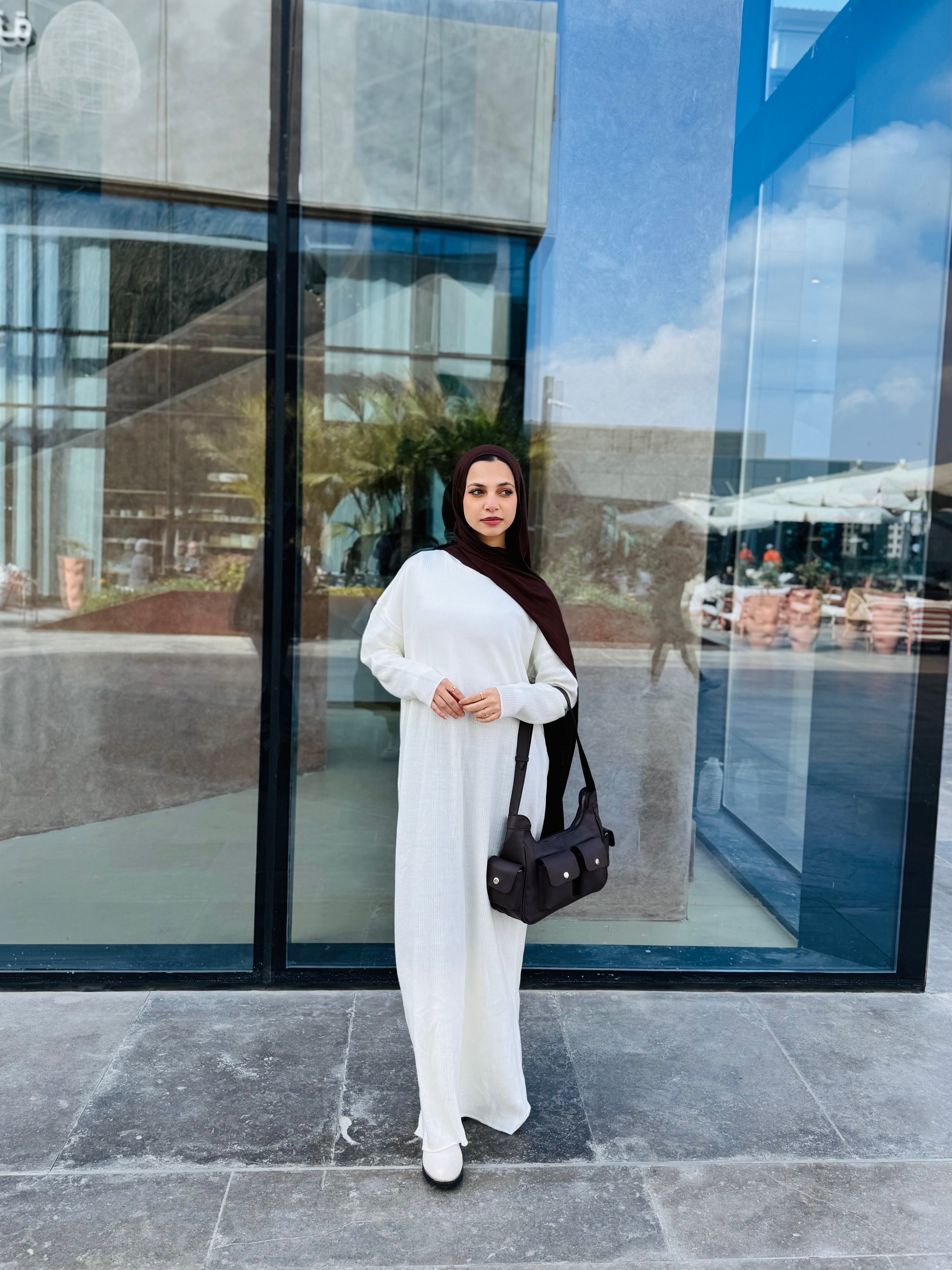 Wool Dress in White