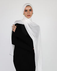 Elite Modal Scarf - White