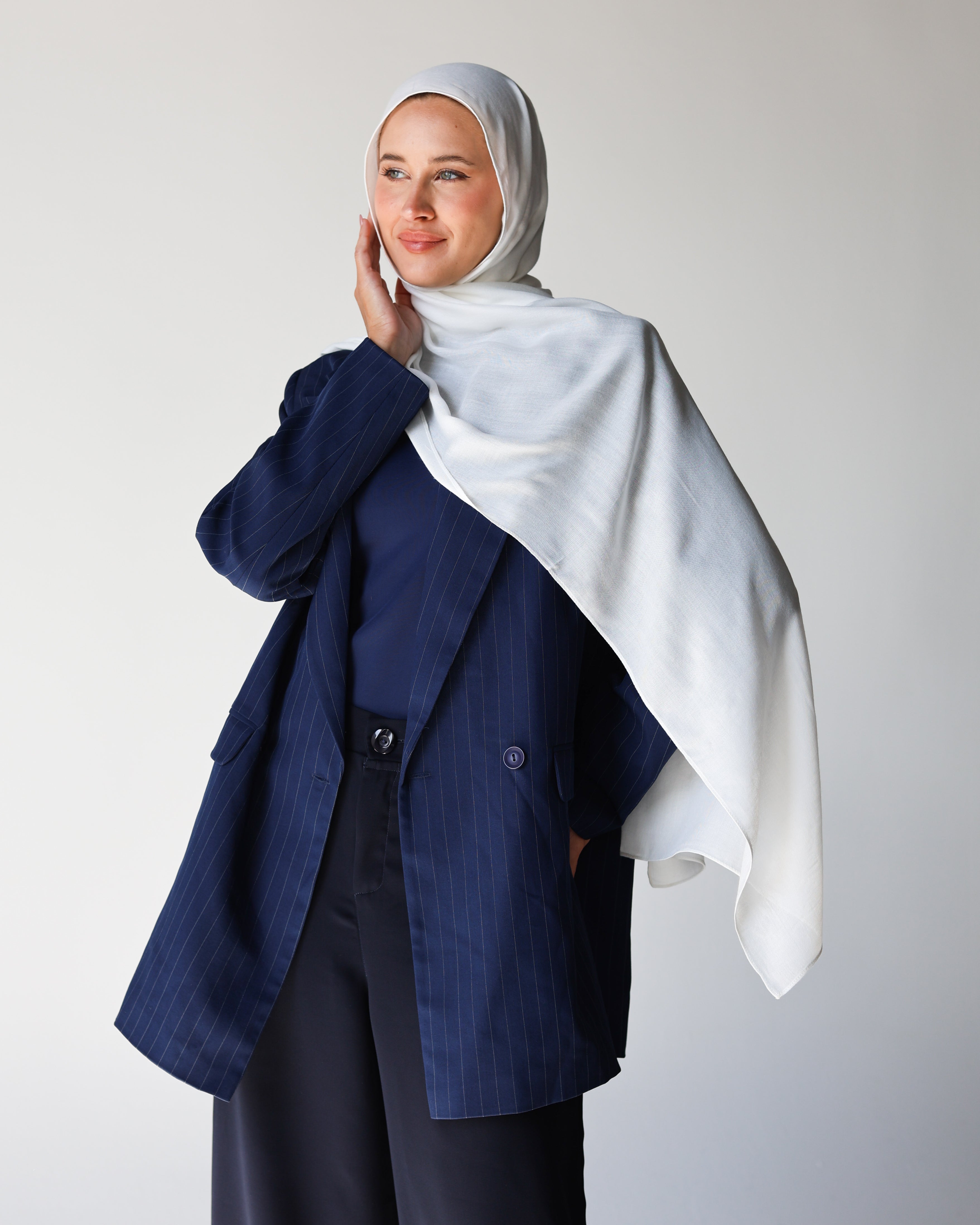 Elite Modal Scarf - White