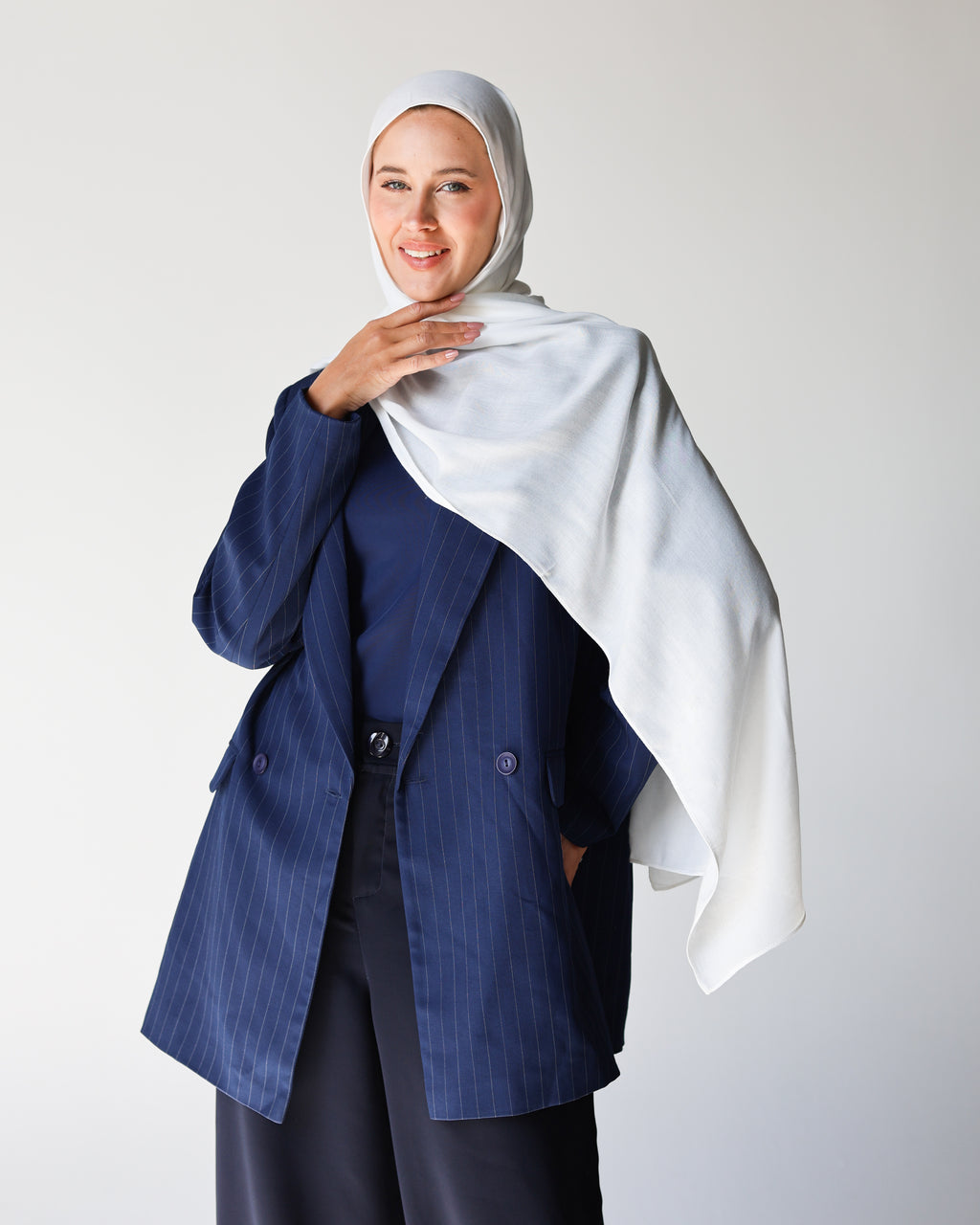 Elite Modal Scarf - White