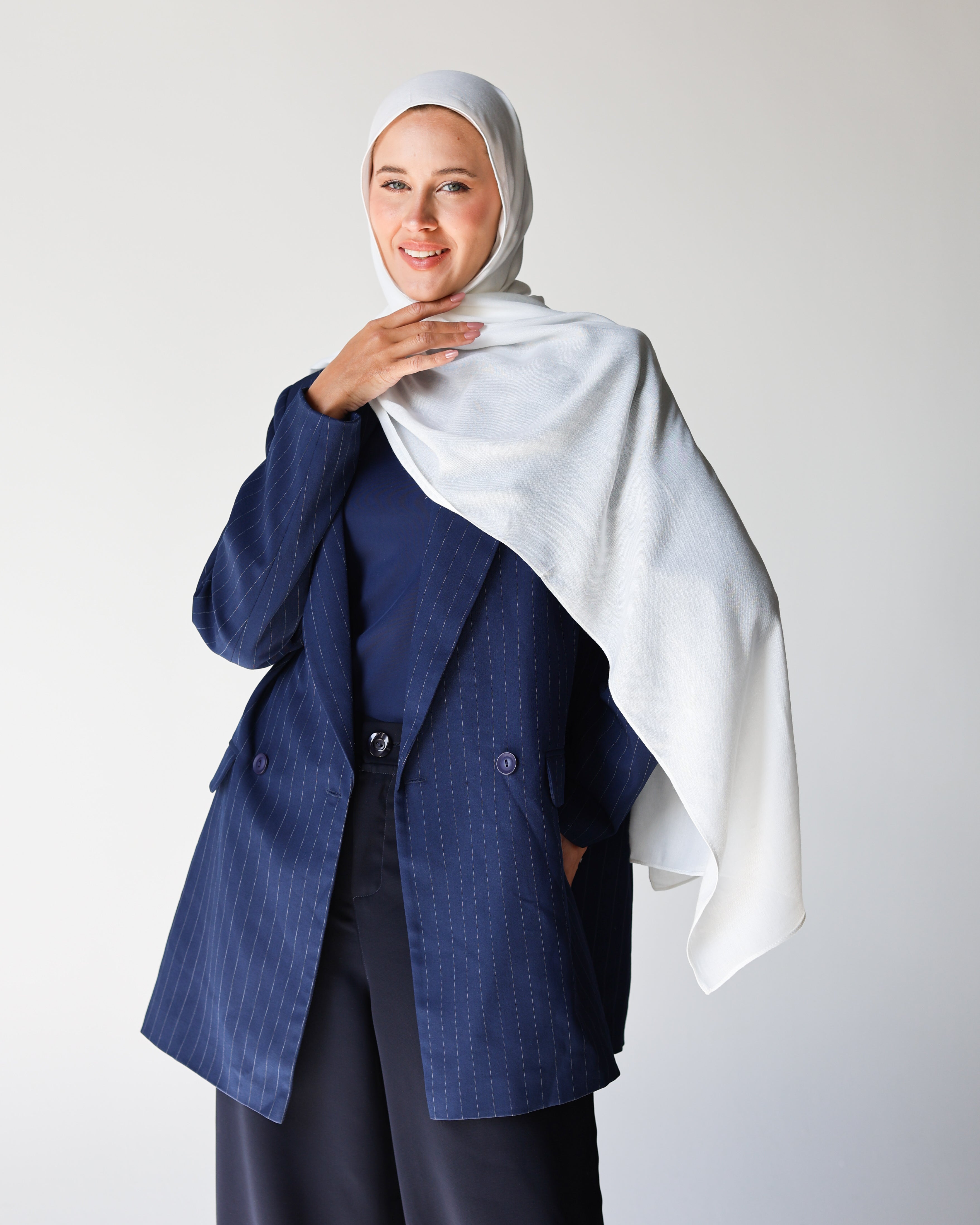 Elite Modal Scarf - White