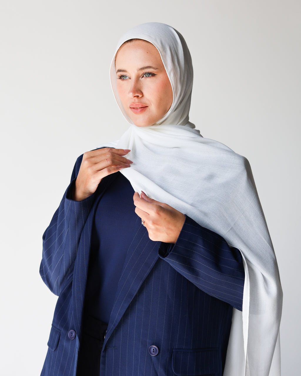 Elite Modal Scarf - White