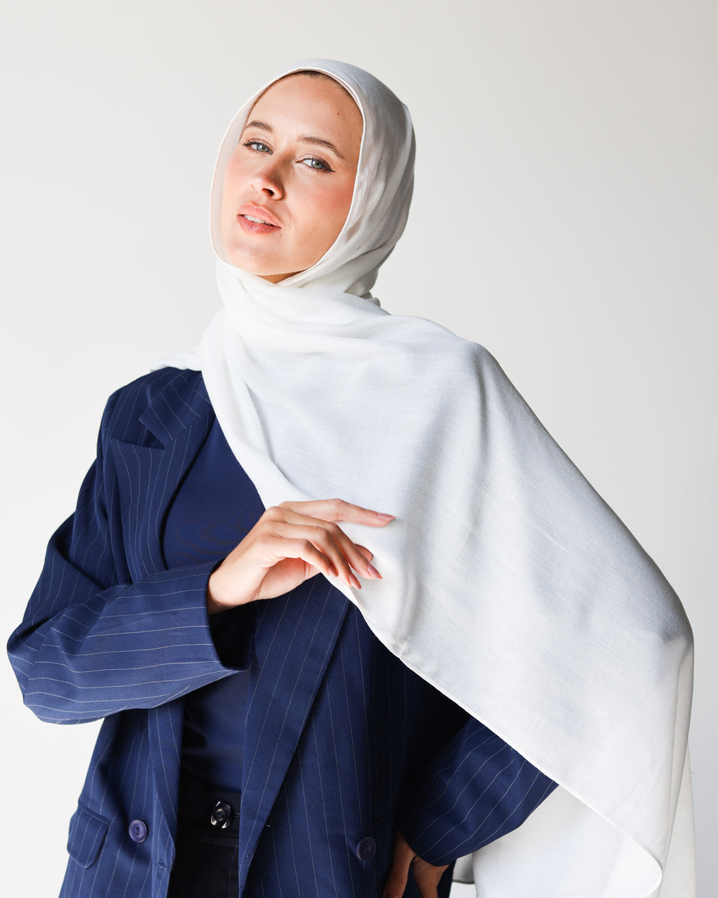 Elite Modal Scarf - White
