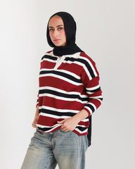 Classic Stripe Polo Pullover