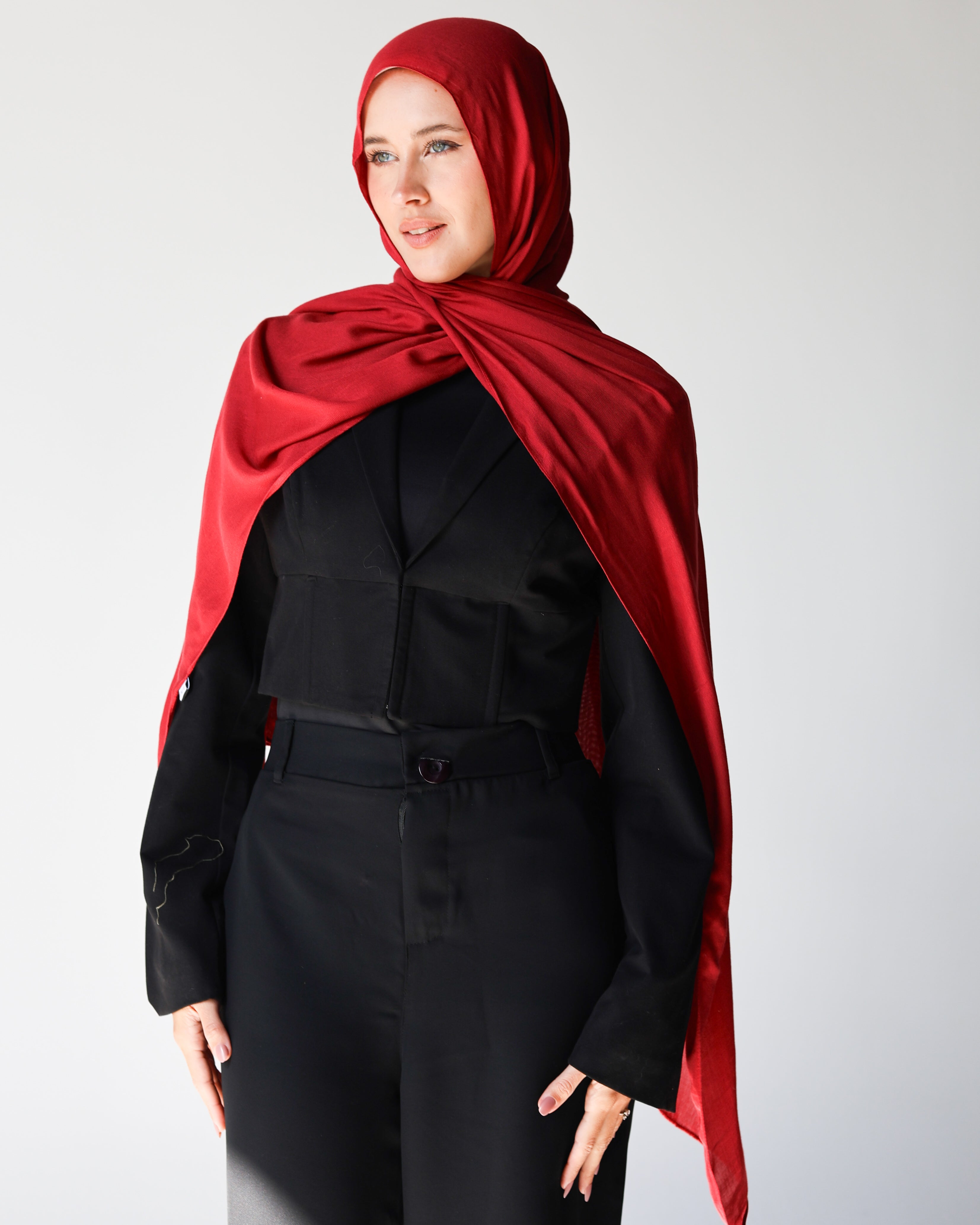Elite Modal Scarf - Pomegranate