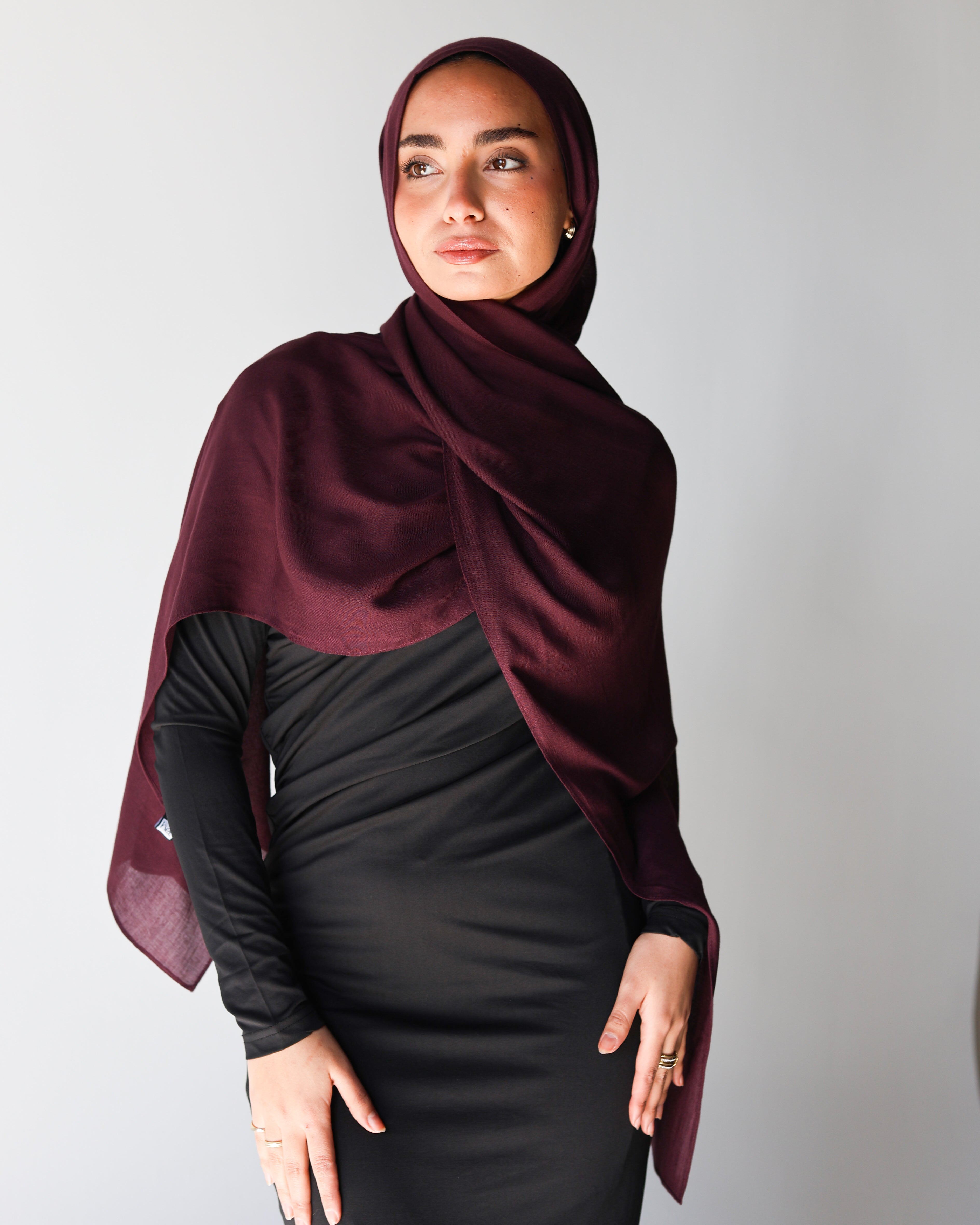 Elite Modal Scarf  - Smoked Grape
