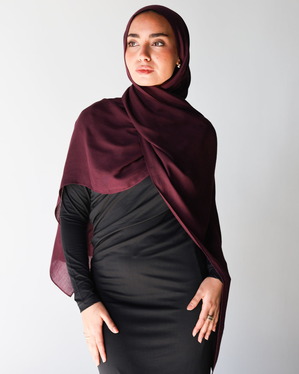 Elite Modal Scarf  - Smoked Grape