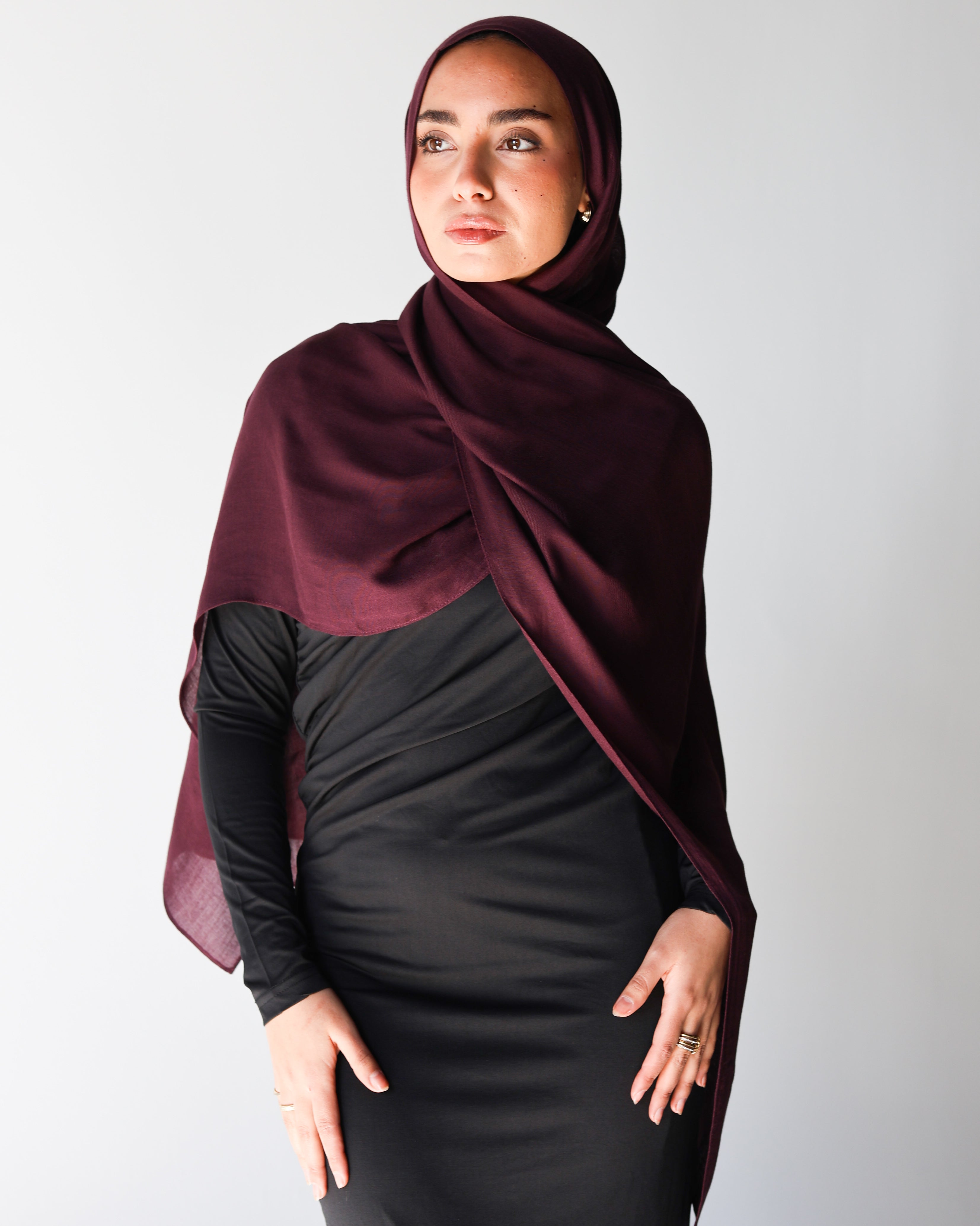 Elite Modal Scarf  - Smoked Grape