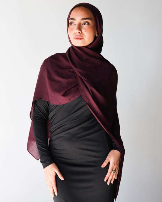 Elite Modal Scarf  - Smoked Grape