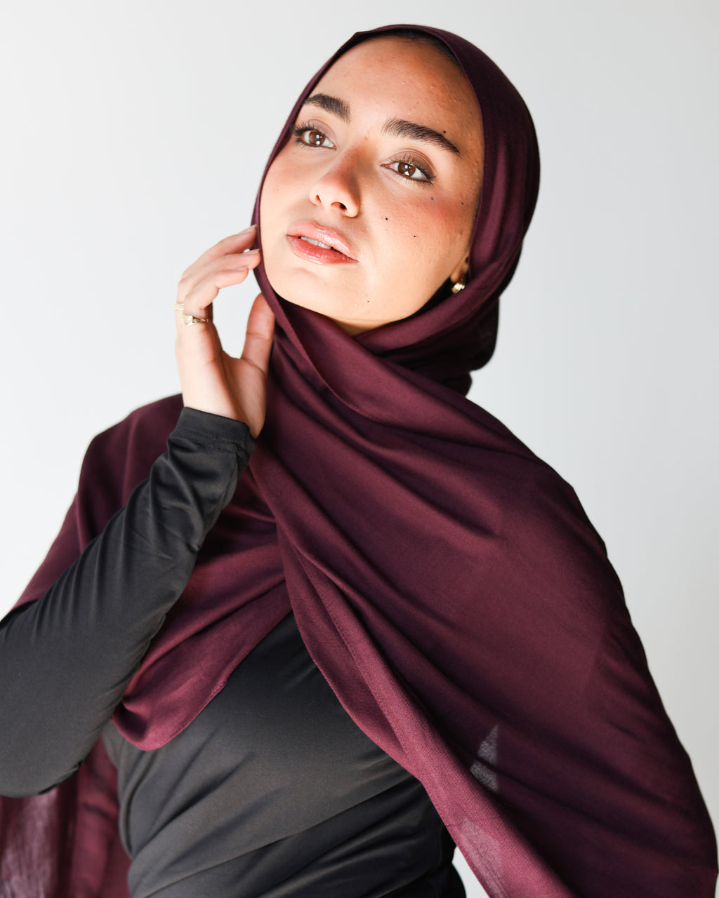 Elite Modal Scarf  - Smoked Grape