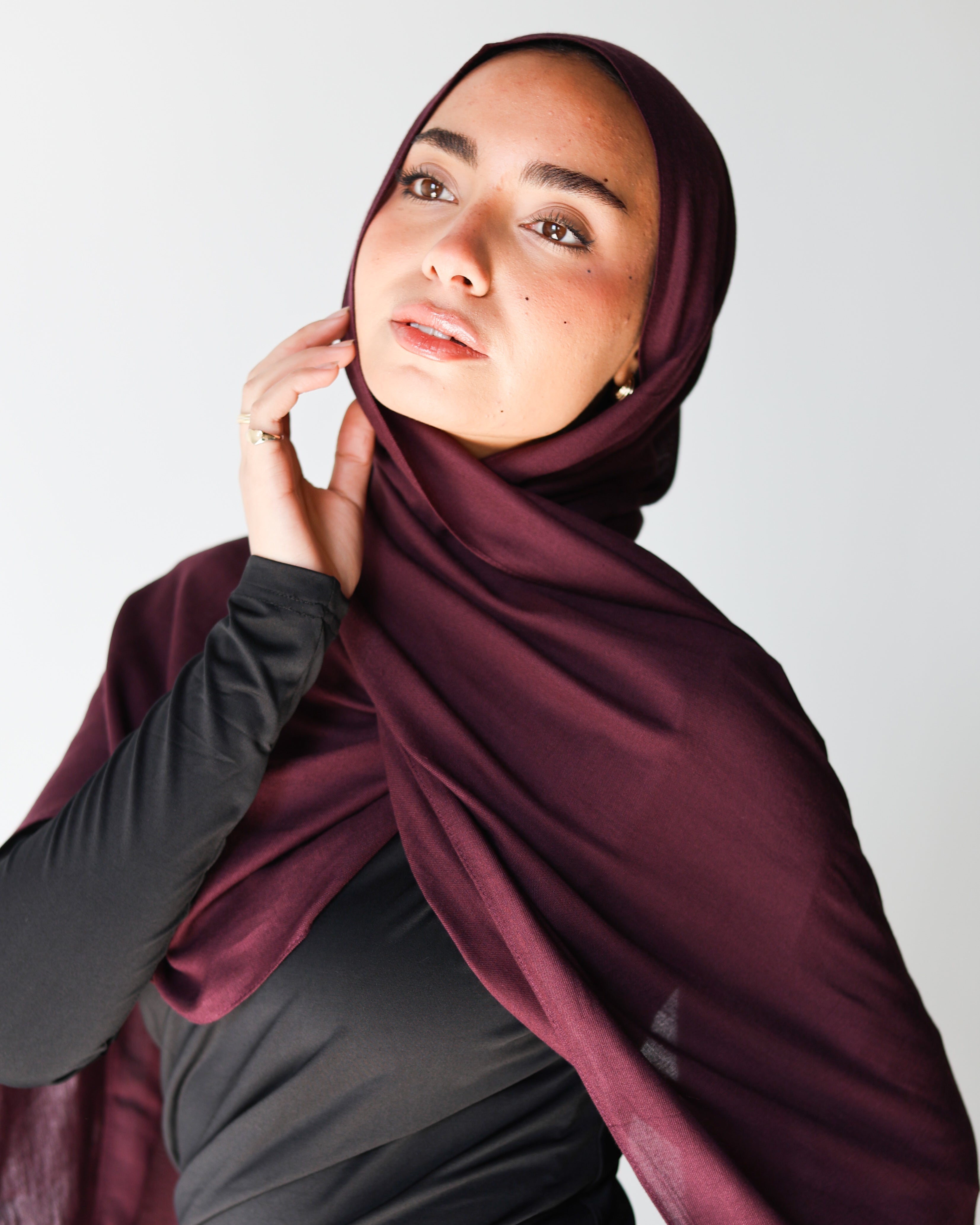 Elite Modal Scarf  - Smoked Grape
