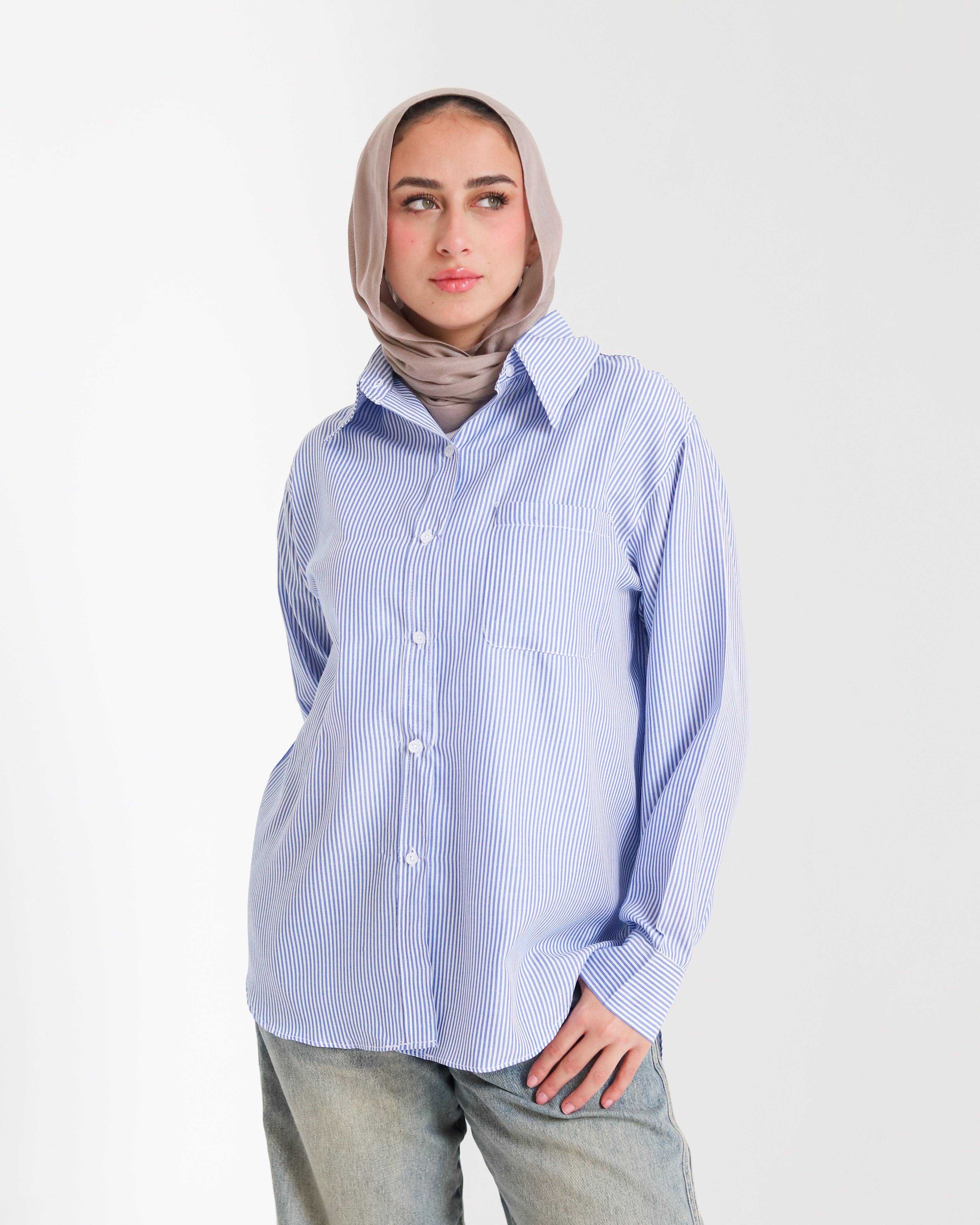 Timeless Stripe chemise outlet