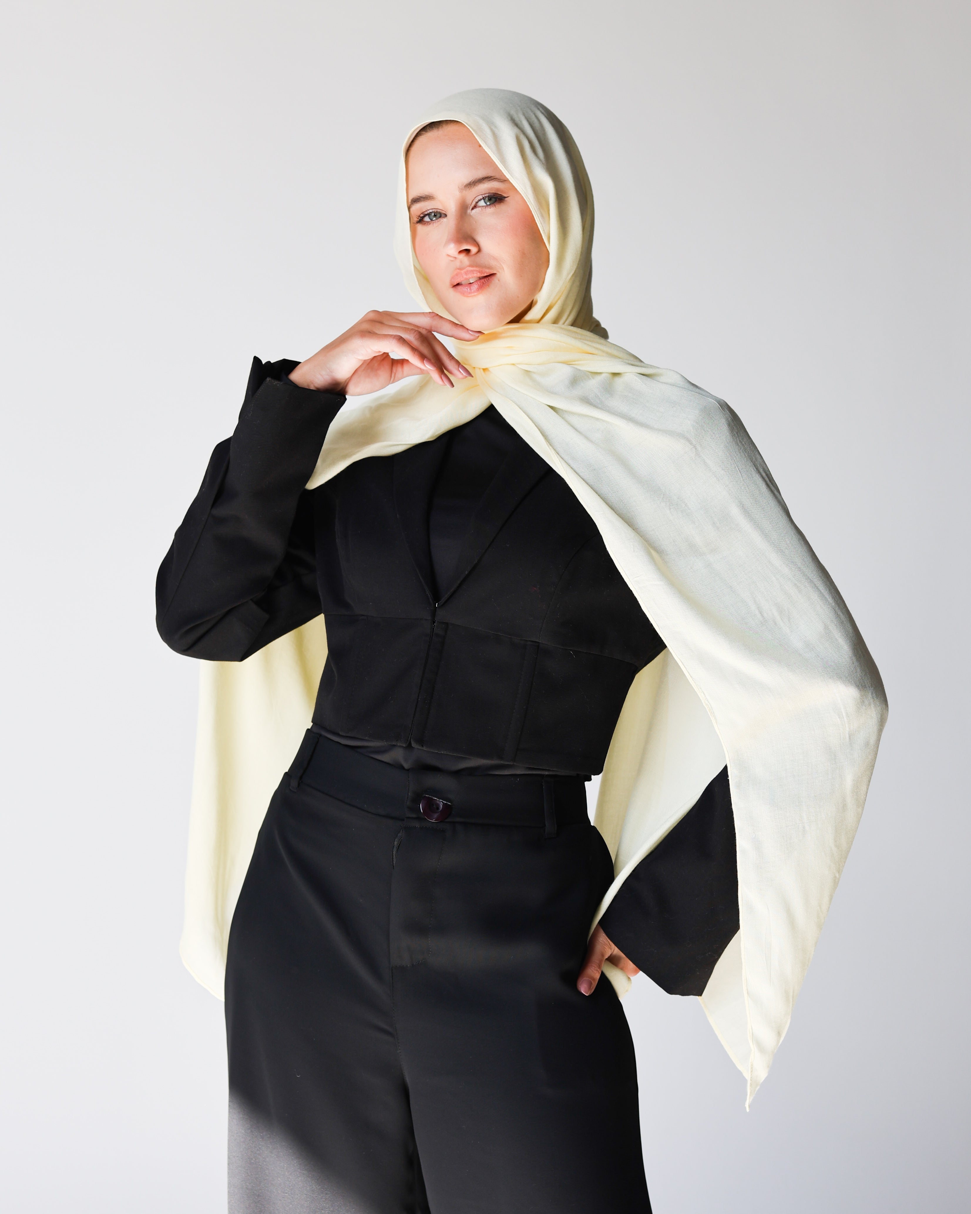 Elite Modal Scarf - Powder Yellow