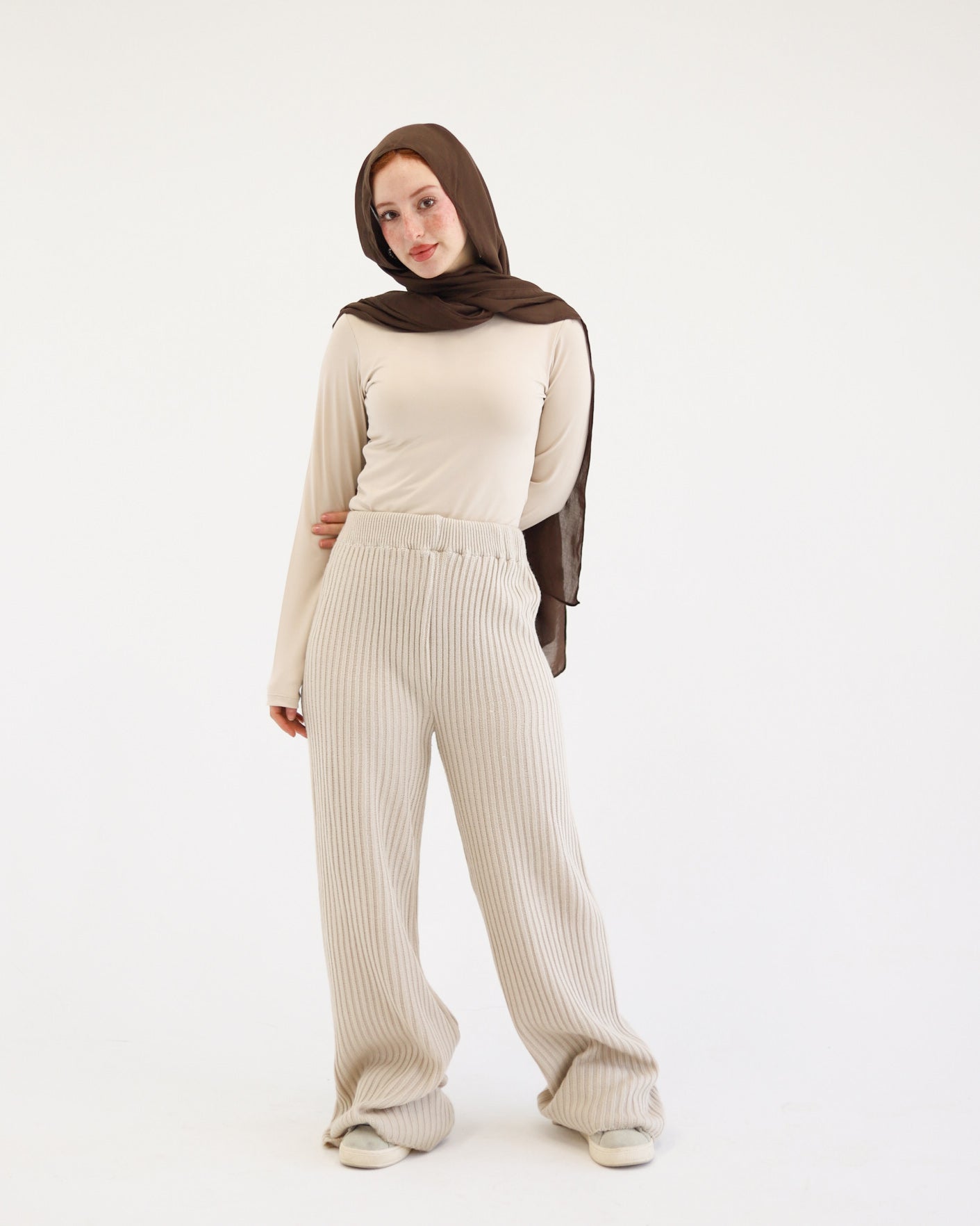 Wide-Leg Knit Pant