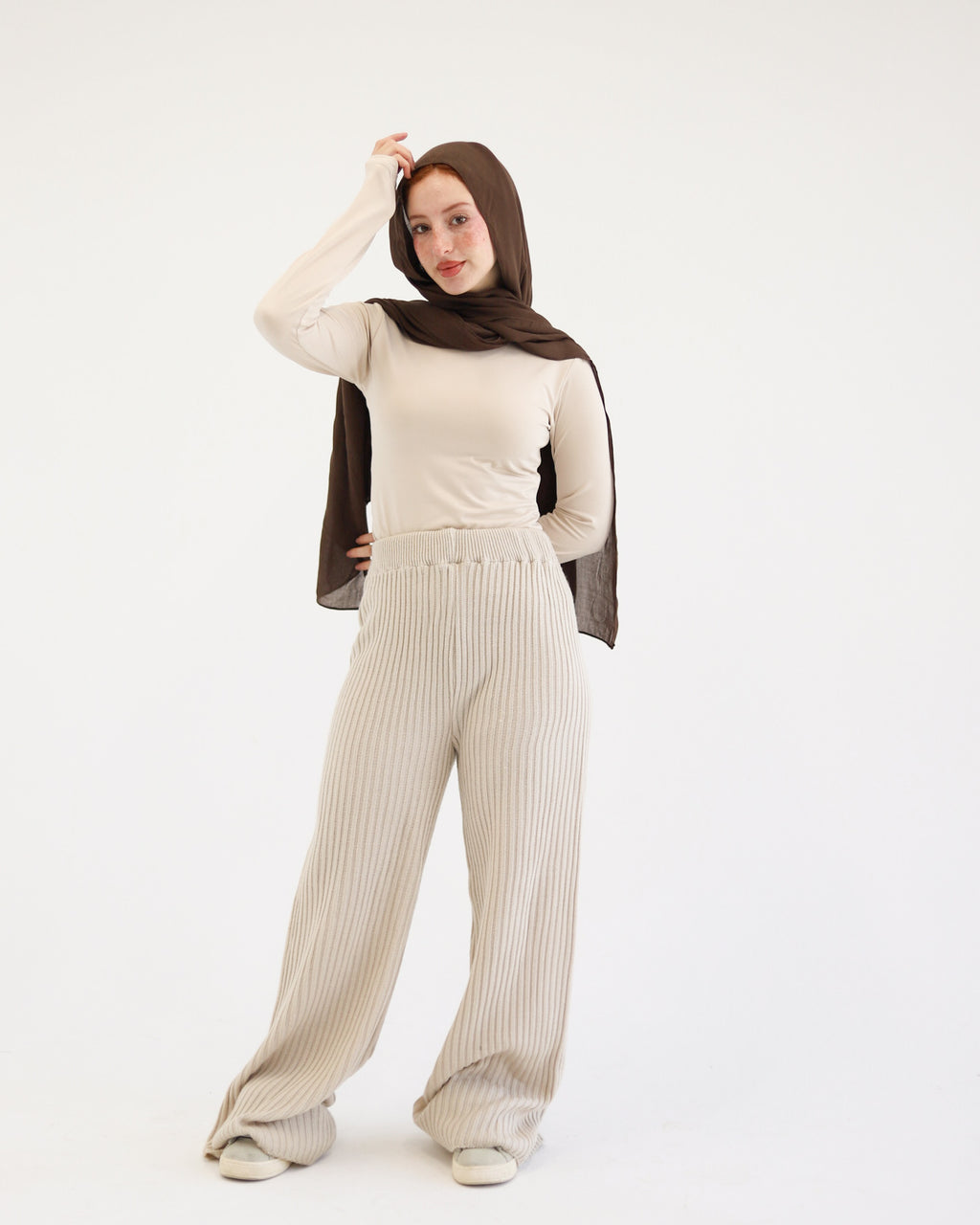Wide-Leg Knit Pant