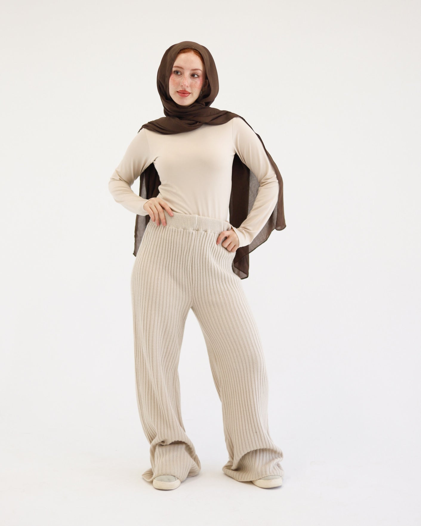 Wide-Leg Knit Pant