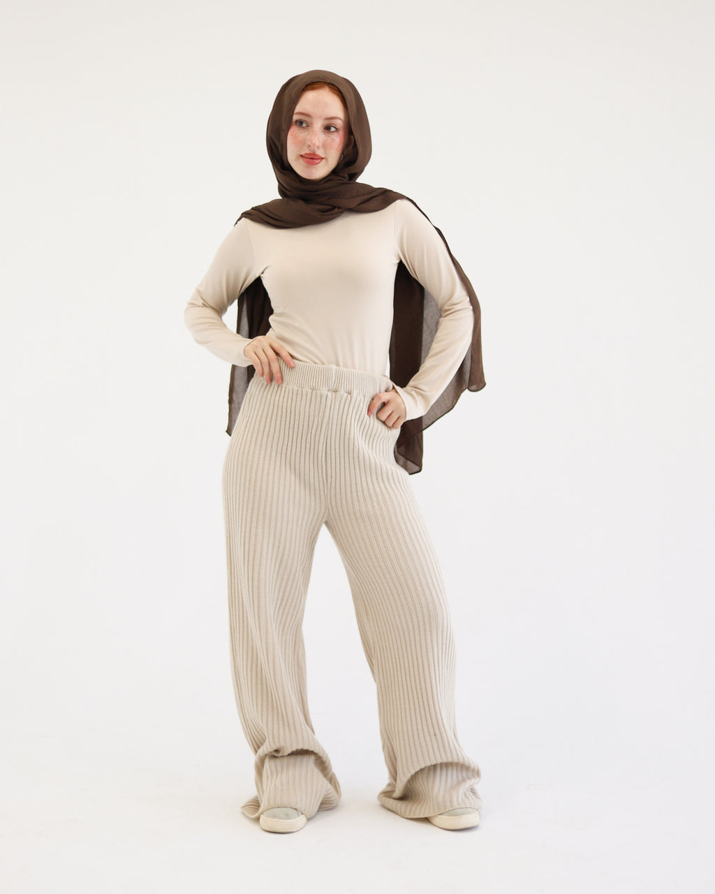 Wide-Leg Knit Pant