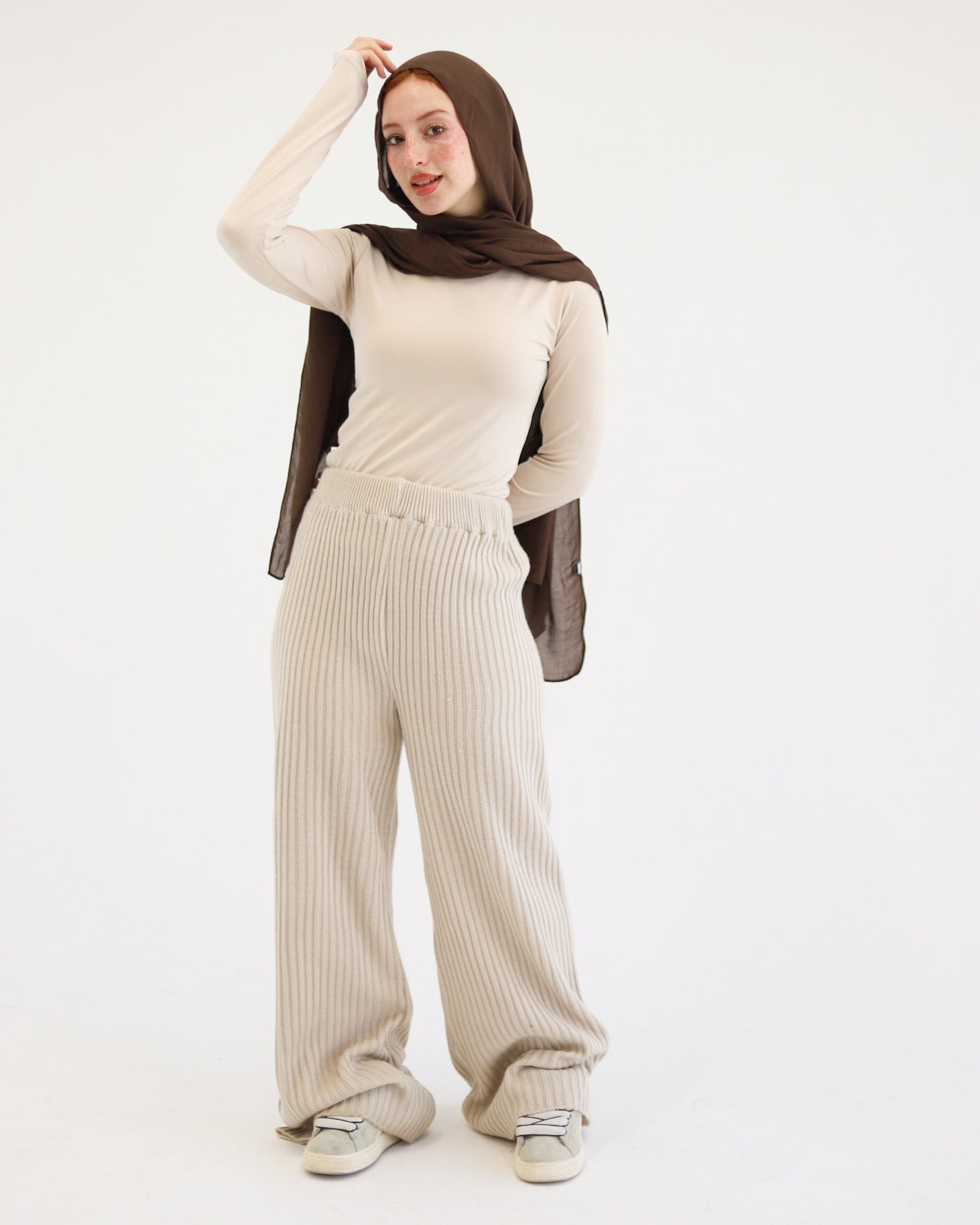 Wide-Leg Knit Pant