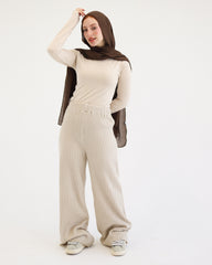 Wide-Leg Knit Pant