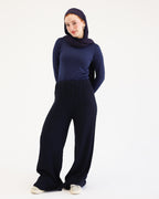 Wide-Leg Knit Pant