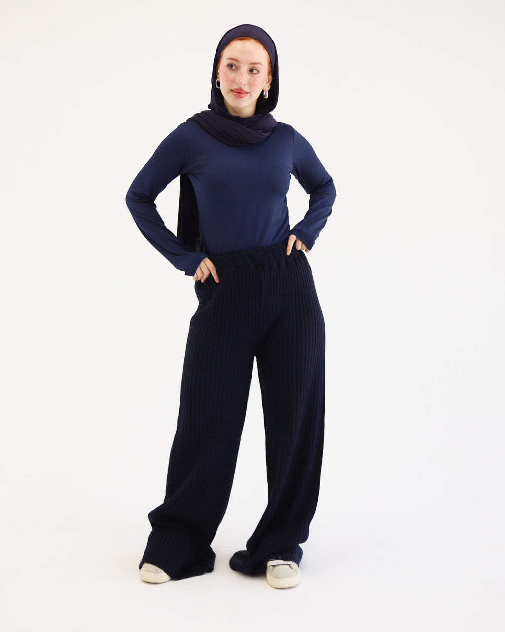 Wide-Leg Knit Pant