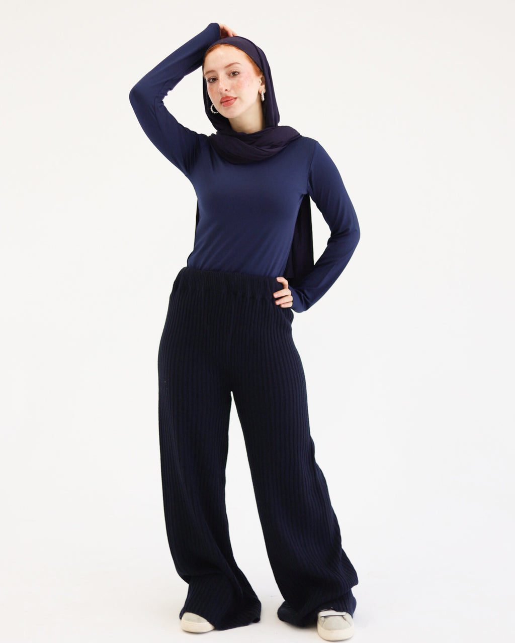 Wide-Leg Knit Pant
