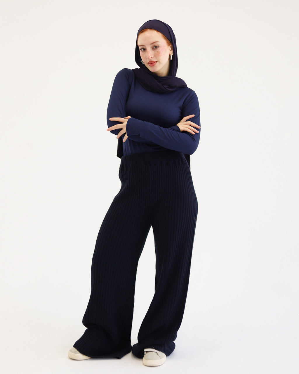 Wide-Leg Knit Pant