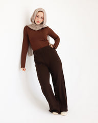 Wide-Leg Knit Pant