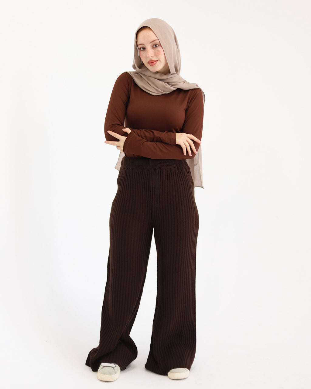 Wide-Leg Knit Pant