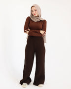 Wide-Leg Knit Pant